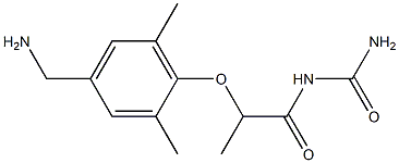 {2-[4-(aminomethyl)-2,6-dimethylphenoxy]propanoyl}urea Structure