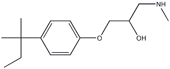 {2-hydroxy-3-[4-(2-methylbutan-2-yl)phenoxy]propyl}(methyl)amine 구조식 이미지