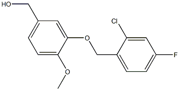 {3-[(2-chloro-4-fluorophenyl)methoxy]-4-methoxyphenyl}methanol Structure