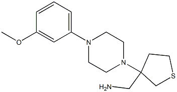 {3-[4-(3-methoxyphenyl)piperazin-1-yl]thiolan-3-yl}methanamine 구조식 이미지