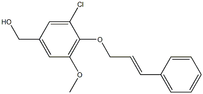 {3-chloro-5-methoxy-4-[(3-phenylprop-2-en-1-yl)oxy]phenyl}methanol Structure
