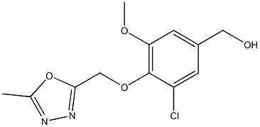 {3-chloro-5-methoxy-4-[(5-methyl-1,3,4-oxadiazol-2-yl)methoxy]phenyl}methanol Structure