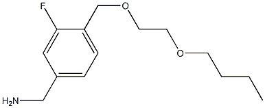 {4-[(2-butoxyethoxy)methyl]-3-fluorophenyl}methanamine Structure