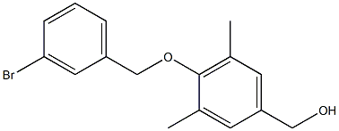 {4-[(3-bromophenyl)methoxy]-3,5-dimethylphenyl}methanol Structure