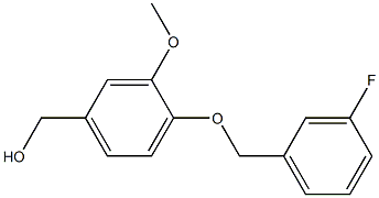 {4-[(3-fluorophenyl)methoxy]-3-methoxyphenyl}methanol 구조식 이미지