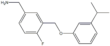 {4-fluoro-3-[3-(propan-2-yl)phenoxymethyl]phenyl}methanamine 구조식 이미지