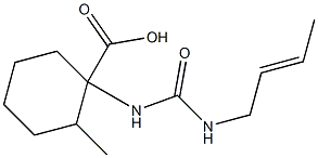 1-({[(2E)-but-2-enylamino]carbonyl}amino)-2-methylcyclohexanecarboxylic acid 구조식 이미지