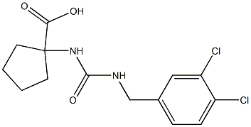 1-({[(3,4-dichlorophenyl)methyl]carbamoyl}amino)cyclopentane-1-carboxylic acid 구조식 이미지
