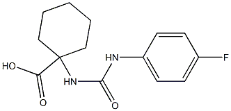 1-({[(4-fluorophenyl)amino]carbonyl}amino)cyclohexanecarboxylic acid 구조식 이미지