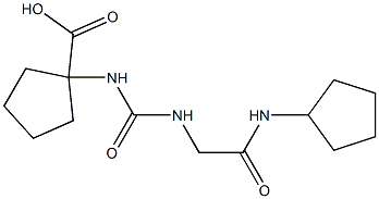 1-({[(cyclopentylcarbamoyl)methyl]carbamoyl}amino)cyclopentane-1-carboxylic acid Structure