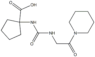 1-({[2-oxo-2-(piperidin-1-yl)ethyl]carbamoyl}amino)cyclopentane-1-carboxylic acid 구조식 이미지