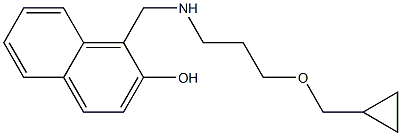1-({[3-(cyclopropylmethoxy)propyl]amino}methyl)naphthalen-2-ol Structure