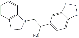 1-(1,3-benzodioxol-5-yl)-2-(2,3-dihydro-1H-indol-1-yl)ethanamine 구조식 이미지