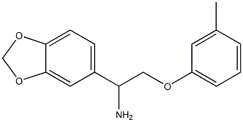 1-(1,3-benzodioxol-5-yl)-2-(3-methylphenoxy)ethanamine 구조식 이미지