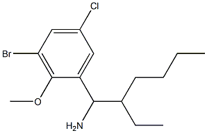 1-(1-amino-2-ethylhexyl)-3-bromo-5-chloro-2-methoxybenzene Structure