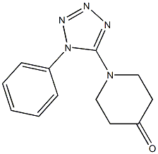 1-(1-phenyl-1H-tetrazol-5-yl)piperidin-4-one 구조식 이미지