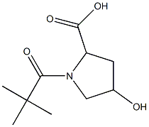 1-(2,2-dimethylpropanoyl)-4-hydroxypyrrolidine-2-carboxylic acid 구조식 이미지