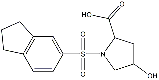 1-(2,3-dihydro-1H-indene-5-sulfonyl)-4-hydroxypyrrolidine-2-carboxylic acid Structure