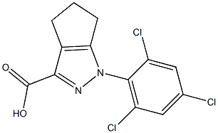 1-(2,4,6-trichlorophenyl)-1H,4H,5H,6H-cyclopenta[c]pyrazole-3-carboxylic acid Structure