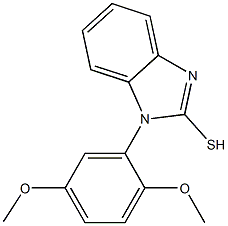 1-(2,5-dimethoxyphenyl)-1H-1,3-benzodiazole-2-thiol 구조식 이미지