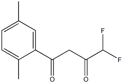 1-(2,5-dimethylphenyl)-4,4-difluorobutane-1,3-dione Structure