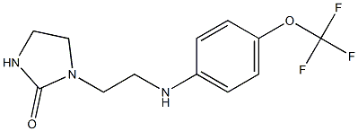 1-(2-{[4-(trifluoromethoxy)phenyl]amino}ethyl)imidazolidin-2-one Structure