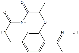 1-(2-{2-[1-(hydroxyimino)ethyl]phenoxy}propanoyl)-3-methylurea Structure