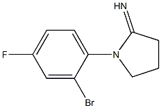 1-(2-bromo-4-fluorophenyl)pyrrolidin-2-imine Structure