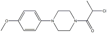 1-(2-chloropropanoyl)-4-(4-methoxyphenyl)piperazine 구조식 이미지