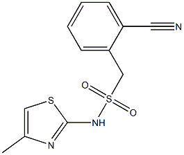 1-(2-cyanophenyl)-N-(4-methyl-1,3-thiazol-2-yl)methanesulfonamide 구조식 이미지