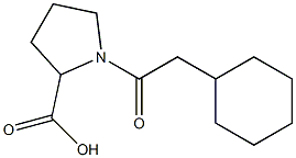 1-(2-cyclohexylacetyl)pyrrolidine-2-carboxylic acid Structure