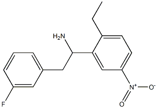 1-(2-ethyl-5-nitrophenyl)-2-(3-fluorophenyl)ethan-1-amine Structure