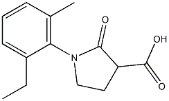 1-(2-ethyl-6-methylphenyl)-2-oxopyrrolidine-3-carboxylic acid 구조식 이미지