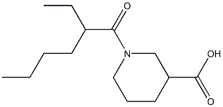 1-(2-ethylhexanoyl)piperidine-3-carboxylic acid 구조식 이미지