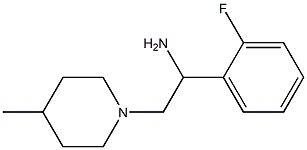 1-(2-fluorophenyl)-2-(4-methylpiperidin-1-yl)ethanamine 구조식 이미지