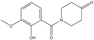 1-(2-hydroxy-3-methoxybenzoyl)piperidin-4-one 구조식 이미지
