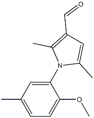 1-(2-methoxy-5-methylphenyl)-2,5-dimethyl-1H-pyrrole-3-carbaldehyde 구조식 이미지