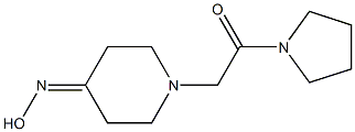 1-(2-oxo-2-pyrrolidin-1-ylethyl)piperidin-4-one oxime Structure