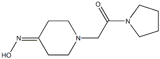 1-(2-oxo-2-pyrrolidin-1-ylethyl)piperidin-4-one oxime 구조식 이미지