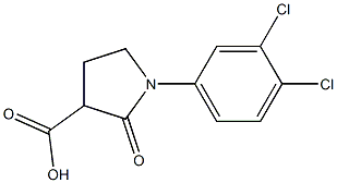 1-(3,4-dichlorophenyl)-2-oxopyrrolidine-3-carboxylic acid 구조식 이미지