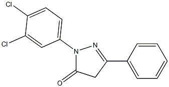1-(3,4-dichlorophenyl)-3-phenyl-4,5-dihydro-1H-pyrazol-5-one Structure