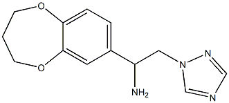 1-(3,4-dihydro-2H-1,5-benzodioxepin-7-yl)-2-(1H-1,2,4-triazol-1-yl)ethanamine 구조식 이미지