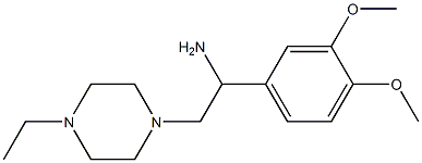 1-(3,4-dimethoxyphenyl)-2-(4-ethylpiperazin-1-yl)ethanamine 구조식 이미지