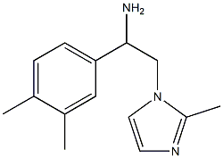 1-(3,4-dimethylphenyl)-2-(2-methyl-1H-imidazol-1-yl)ethan-1-amine 구조식 이미지