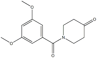 1-(3,5-dimethoxybenzoyl)piperidin-4-one 구조식 이미지