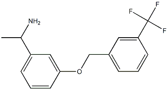 1-(3-{[3-(trifluoromethyl)phenyl]methoxy}phenyl)ethan-1-amine Structure