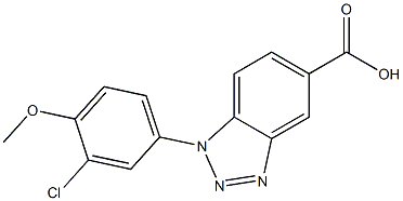 1-(3-chloro-4-methoxyphenyl)-1H-1,2,3-benzotriazole-5-carboxylic acid 구조식 이미지