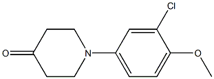 1-(3-chloro-4-methoxyphenyl)piperidin-4-one Structure