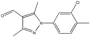 1-(3-chloro-4-methylphenyl)-3,5-dimethyl-1H-pyrazole-4-carbaldehyde Structure