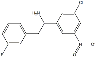 1-(3-chloro-5-nitrophenyl)-2-(3-fluorophenyl)ethan-1-amine Structure